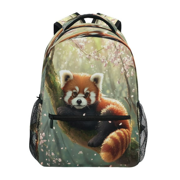 DIXRUYEE Backpack Schoolbag Blossoming Red Panda Pattern 15L/18L 2-SIZE
