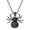 B, variant on Cross Spider Necklace for Men: Cool Gothic Punk Spider Pendant Necklaces with Viking Byzantine Chain Halloween Christmas Jewelry Gifts for Mens Womens