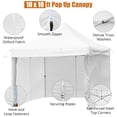 thumbnail image 4 of Spaco 10 x 10 Feet Pop up Gazebo with 4 Height and Adjust Folding Awning-White, Party Tent for Outside Party Waterproof Tent BBQ Shelter, 4 of 10