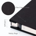 thumbnail image 5 of Bevtee Photo Album Self Adhesive 4x6 8x10 DIY Picture Scrapbook, 60 Pages Linen Cover with Display Window, with Pen, for Moms, Families, Babies, and Weddings, Black, 5 of 6