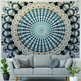thumbnail image 4 of PRATYUS  Blue Mandala Tapestry, Indian Bohemian Psychedelic Tapestry, Wall Hanging for Bedroom, Hippie Ombre Mandala Bohemian Indian Tapestries Bedspread, Boho Home Décor 40x60inch, 4 of 6