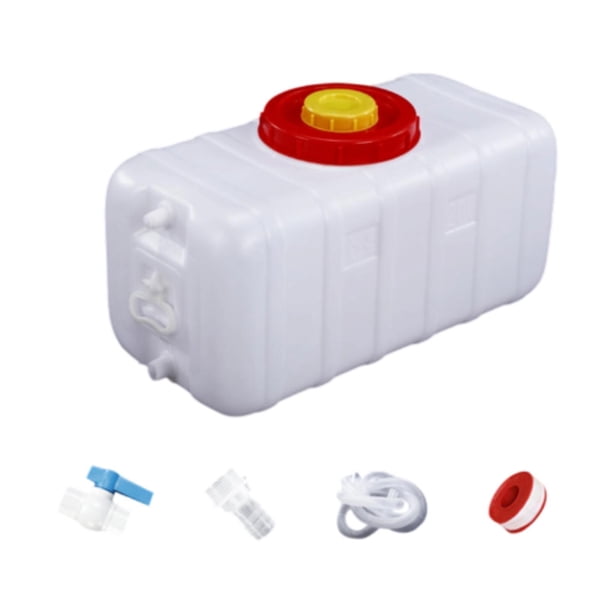 Kit Contenedor de Agua Tanque Dispensador de Agua Gran Capacidad Rectangular Portátil para 100 litros