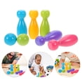 thumbnail image 1 of OUNONA 1 Set Bowling Pins Toy Bowling Set Plastic Multi-colored Skill Development, 1 of 8