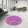 thumbnail image 3 of Ahgly Company Indoor Square Patterned Heliotrope Purple Area Rugs, 8' Square, 3 of 6