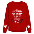 thumbnail image 4 of Mifsaly Matching Couples Sweatshirts Cotton Valentines Day Sweatshirt Letter Print Oversized Tshirts Long Sleeve Crewneck Pullover Tops Girlfriend Gifts Outfits, 4 of 9