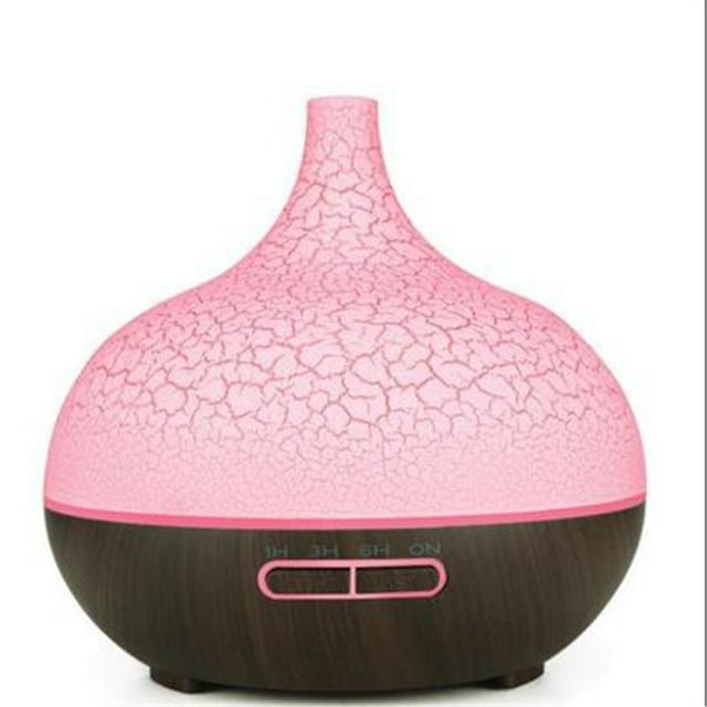 Humidifier Diffuser 400ml Essential Oil Diffuser LED Crack Design, 4 Timer Remote Control Ultrasonic Aromatherapy Diffusers for Essential Oils with Warm LED Color Lights