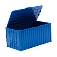 thumbnail image 3 of Adorno de contenedor de carga en miniatura, caja de almacenamiento con tapa abatible para el hogar, regalo u oficina. Azul mar, 3 of 9