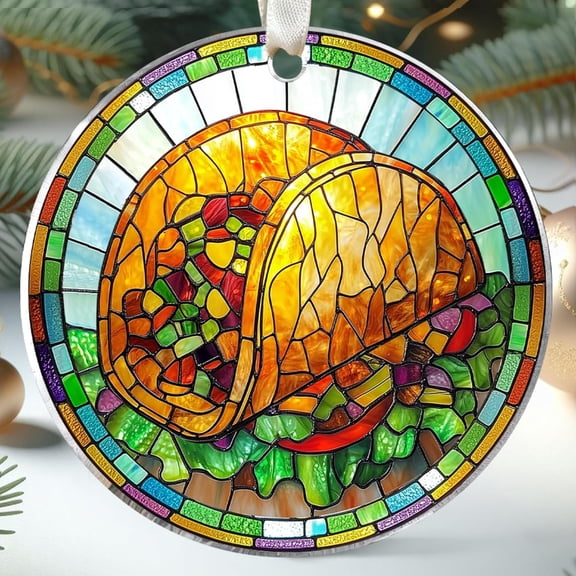 Taco Ornament - Taco Ornaments for Christmas Tree, Food Ornaments - Funny Mexican Food Gifts, Gifts for Mexican Foods Lovers - Acrylic Ornament 2025