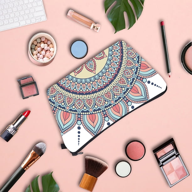 Bolsa de maquillaje, bolsa de cosméticos, bolsa de maquillaje grande para mujeres, estilos de bolsa de maquillaje, bolsa de cosméticos de viaje portátil para mujeres, paquete de flores para mujeres