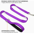 thumbnail image 2 of LAICAIW Double-Sided Reflective Dog Leash, 6 FT/5 FT/4 FT, Padded Handle Nylon Dogs Leashes for Medium & Large Dogs Walking, Purple, 4FT, 2 of 7