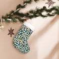 thumbnail image 7 of Salouo Green Leopard Print Christmas Stockings,Large Xmas Stocking Set of 1 Holiday and Farmhouse Stocking for Christmas Holiday Party Decoration(17.7*11 Inch), 7 of 7