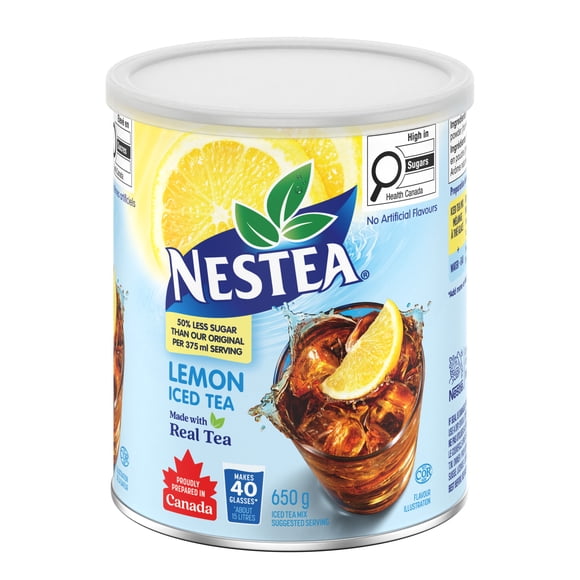 NESTEA Mélange à thé glacé saveur citron NESTEA, 50 % moins de sucre, vrai thé