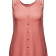 thumbnail image 3 of FashionOutfit Women's Soft Stretch Lace Contrast Tank Top, 3 of 3