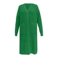 thumbnail image 3 of Fgvctg Long Sweaters Cardigans for Women Long Sleeve Open Front Cardigan Cable Knited Sweater Button Down Fuzzy Plus Size Sweaters Coats with Pockets Green S, 3 of 4