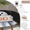 thumbnail image 3 of Black White Halloween Round Tablecloth for 55-60 Inch Tables, Fitted Table Cover with Elastic Edge, Ghost Modern Art Waterproof Outdoor Table Cloth Protector for Patio Garden Dinner Picnic, 3 of 9