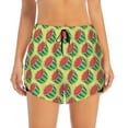 thumbnail image 2 of Picia Summer Watermelon Pattern Women's 2 in 1 Athletic Running Shorts High Waisted Workout Casual Gym Sweat Shorts with Comfy Liner Zipper Pockets-, 2 of 9
