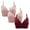Pink 2, variant on hotojiny 3PC Bras for Women No Underwire Wireless Comfort Bras Push Up Full Coverage Bralette Plus Size Everyday Bra