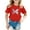 Red, variant on Razzly Child Girls Patriotic Short Sleeve Tshirt 4th of July Independence Day Flag Print Tee Comfortable Casual Summer Top for Toddler Kids(Red,3-4 Years)