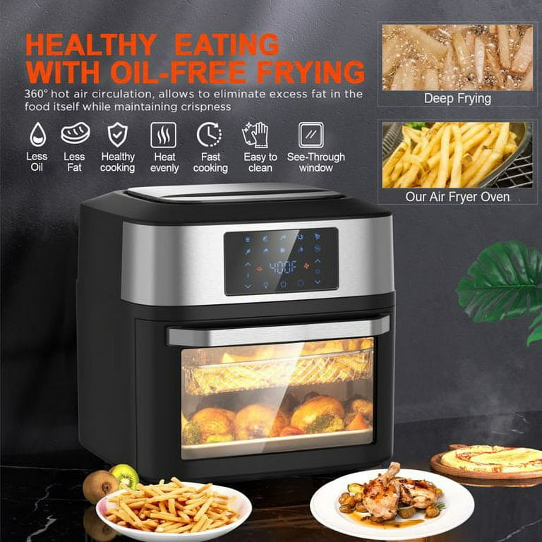 Iconites 20 Quart Air Fryer 10-in-1 Toaster Oven AO1202K with