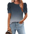 thumbnail image 2 of Trendy Shirts for Women 2025 Shirts for Women Dressy Casual Plus Size Crewneck Blouses for Women Plus Size Summer Tops for Women Shirts for Women Plus Size, 2 of 7