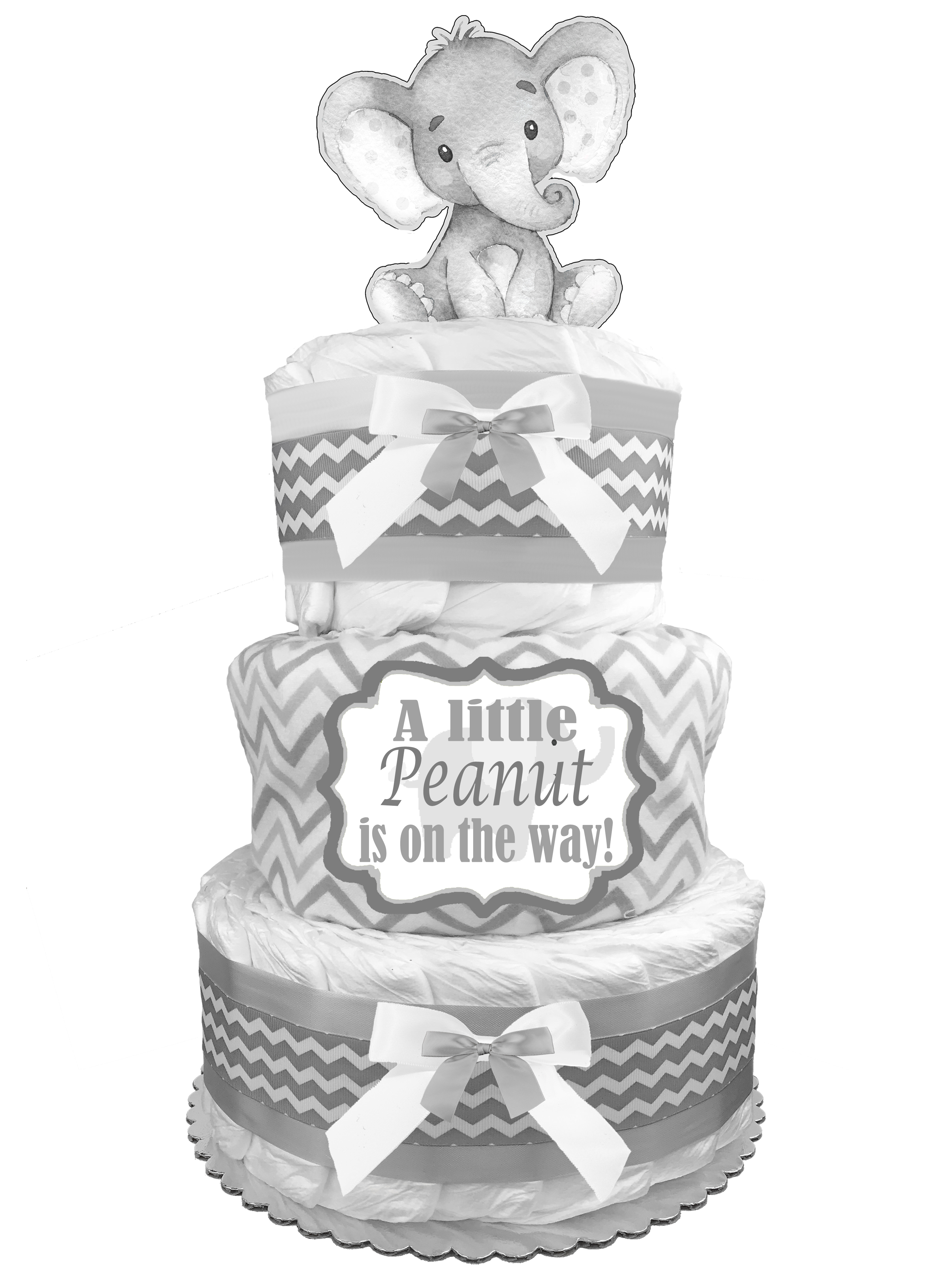 elephant diaper cake girl