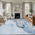 thumbnail image 2 of Marble Blue Large Area Rugs for Bedroom Living Room, Soft Non Slip Carpet Bedside Rug, Modern Abstract Ink Painting Luxury Rectangular Floor Cover Kitchen Accent Rug 5'x7' for Dining Room/Office, 2 of 9