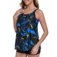 thumbnail image 4 of RELLECIGA Women's Mesh Tankini with Shorts Swimsuit 2 Piece Bathing Suits for Women, 4 of 8