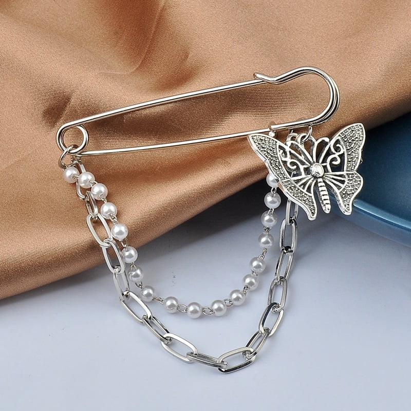 GTAAOY Brooch Pins Set, 8PCS Safety Pin Brooch, Chain Brooch Pins for Women  Fashion, Multiple Styles Brooches for Women, Brooches and Pins for Women
