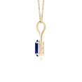 thumbnail image 2 of ANGARA Lab Grown Solitaire Oval Blue Sapphire Twist Bale Pendant for Women in 14K Yellow Gold (Size-8x6mm | 1.55 ct) | September Birthstone Jewelry for Her | Lab-Grown Blue Sapphire Pendant, 2 of 8