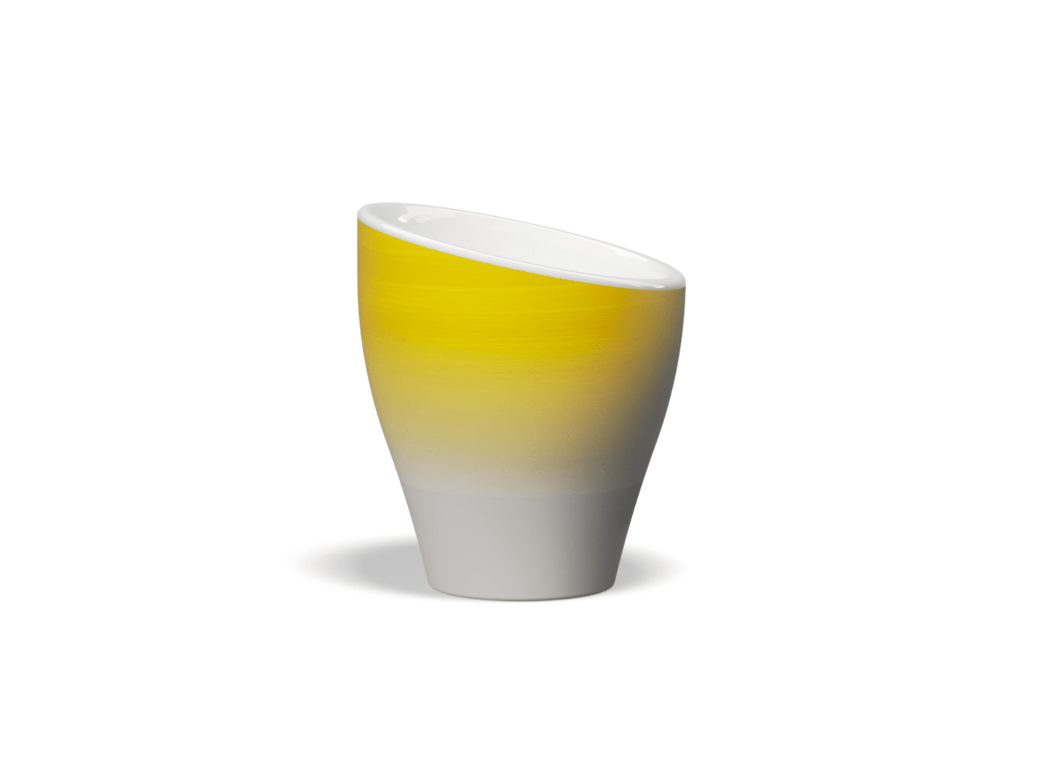 Club House Volcano Espresso Cup 90 ml – Oblique-Rim Aroma Cup, Hand-Painted Porcelain, Glossy Top / Matte Base, Dishwasher & Microwave Safe