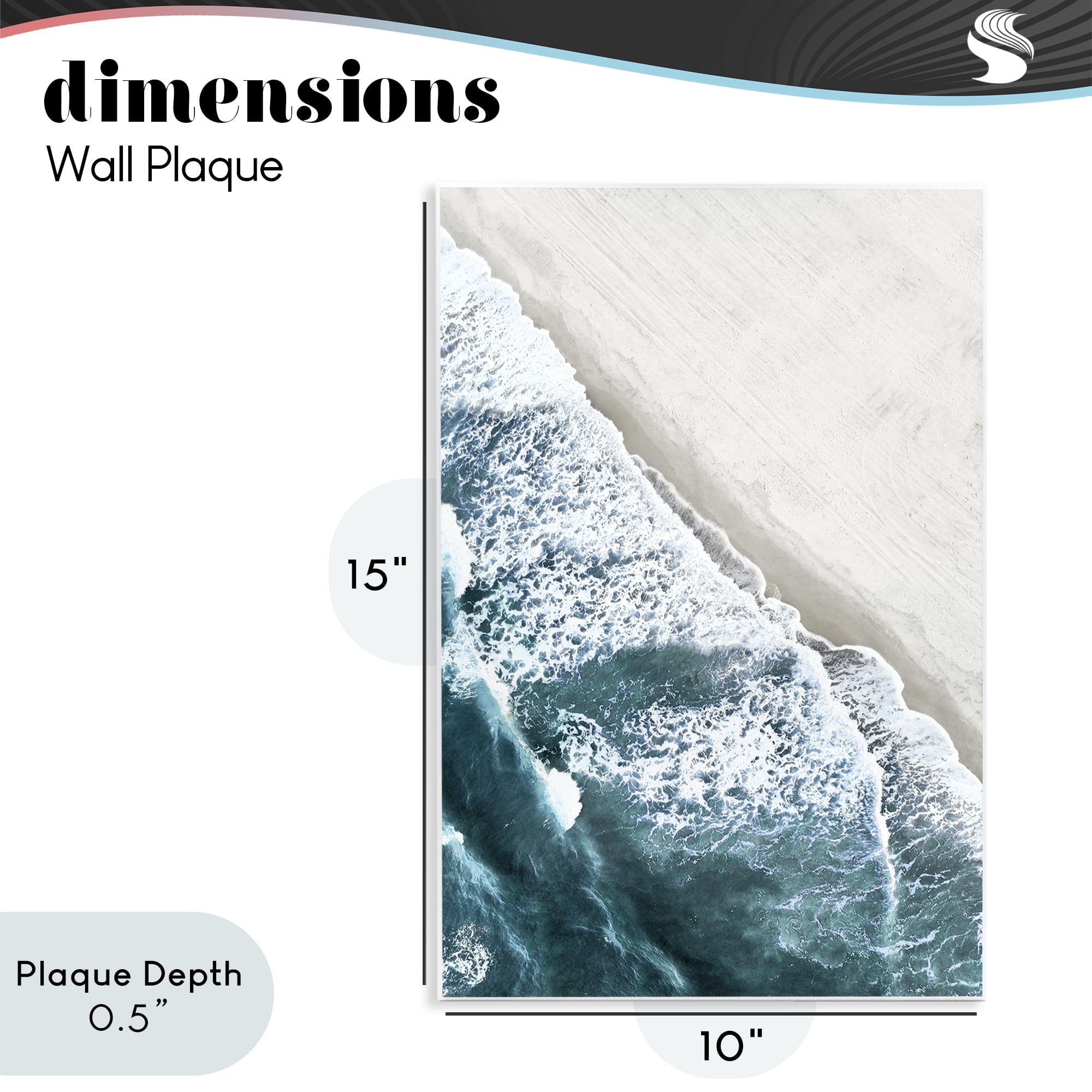 Stupell Industries Corolla Beach Breezy Shoreline Wall Plaque Art, design by Natalie Carpentieri