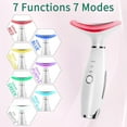 thumbnail image 2 of 7-in-1 Massager, Portable Skin Care Massage Tool for Home Use, Micro-Glow Facial and Neck Massager for Skin Care (Pink), 2 of 7