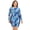 Blue pattern, variant on AURA Women Plus Size Long Sleeve One Piece Swimsuit Rash Guard Floral L 4XL