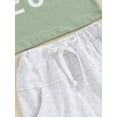 thumbnail image 6 of Bagilaanoe 2pcs Toddler Baby Boy Easter Outfits Shorts Set Short Sleeve Letter Print T Shirt Tops + Shorts 6M 12M 18M 24M 3T Kids Casual Summer Clothes, 6 of 8