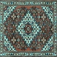 thumbnail image 1 of Ahgly Company Indoor Square Persian Light Blue Traditional Area Rugs, 3' Square, 1 of 4