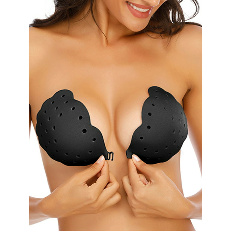 DODOING Invisible Silicone Breast Pads Lift Up Boob Nipple Cover Tape  Sticker Bra for Backless Dress 