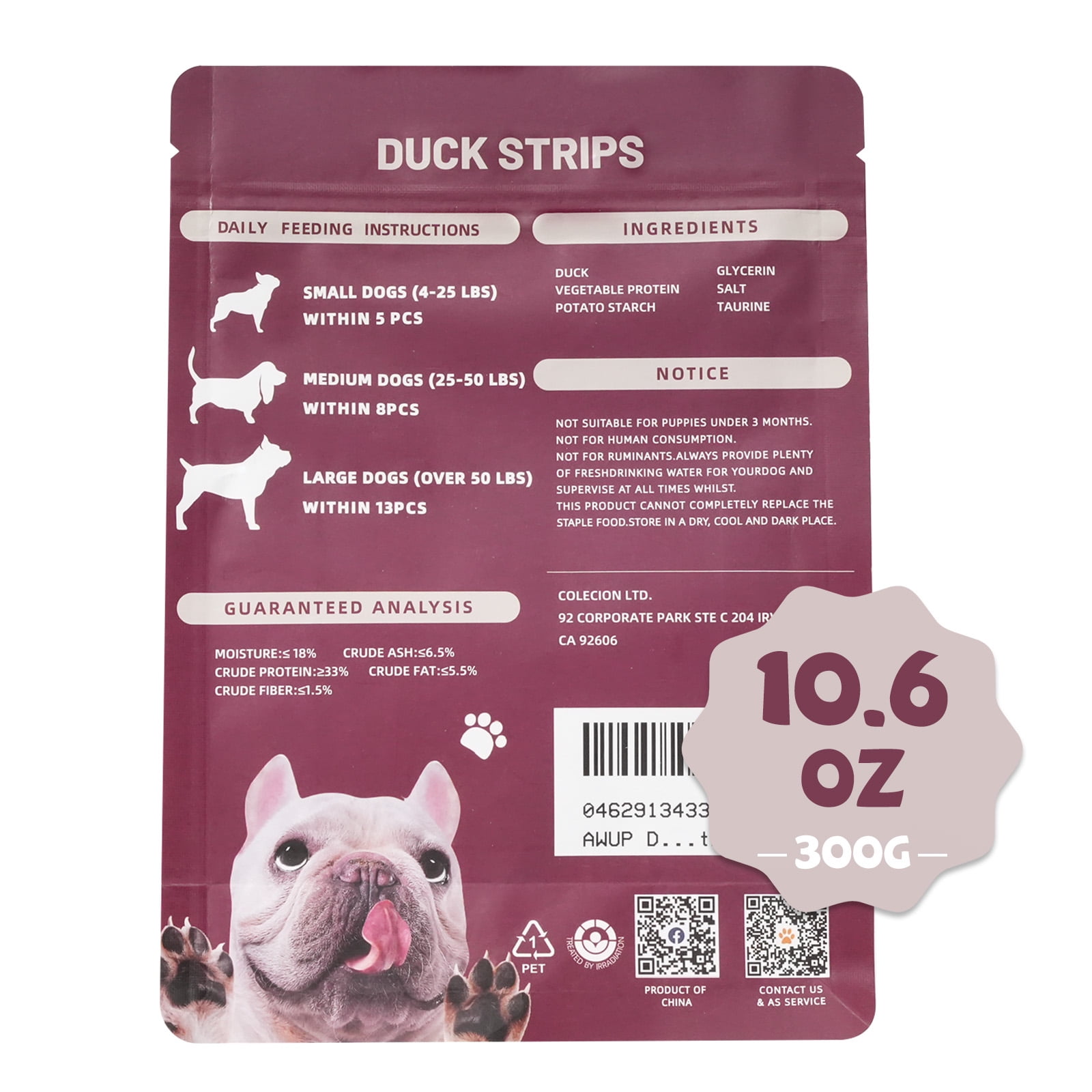 (2 pack) PAWUP Duck Jerky Strips Dog Treats, Natural Healthy, 99% Duck Breast with Taurine, High Protein Training Treats for Small Medium Large Dogs, 10.6oz