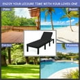 thumbnail image 6 of Costway Patio Rattan Lounge Chair Chaise Recliner Adjust Cushion Black & Turquoise Cover, 6 of 9