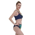 thumbnail image 4 of Daiia Dinosau Space Explorer printed 2 piece Swimsuit Bikinis for Women High Waisted Racerback Bathing Suits Summer Tummy Control Scoop Neck Swimwear-Large, 4 of 8