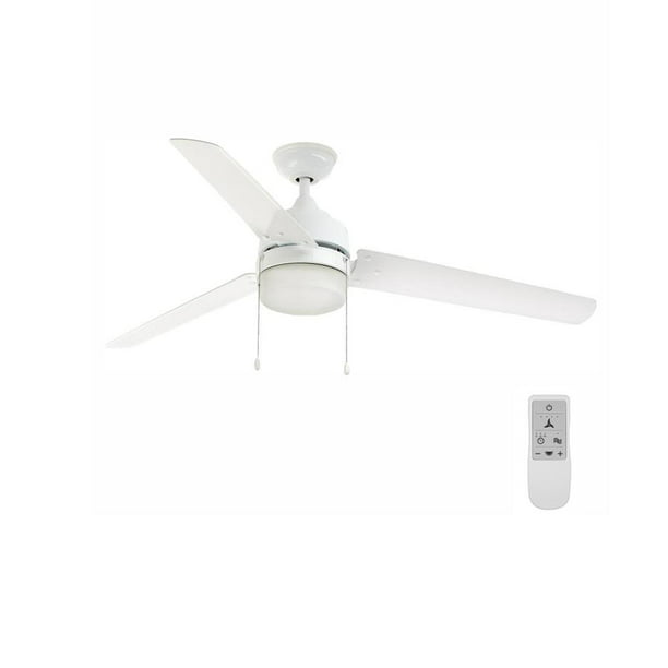 Wifi Remote Control, Carrington 60 In Led Indoor Outdoor White Ceiling Fan With Light Kit