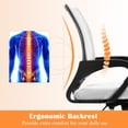 thumbnail image 5 of CL.HPAHKL Ergonomic Task Office Chair, Mesh Computer Chair with Lumbar Support Adjustable Mid Back Swivel Rolling Chair with Armrests, Ideal for Home Office & Study, White, 5 of 7