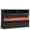 Black, variant on Afuera Living White Fluted TV Stand with 50-Inch Electric Fireplace