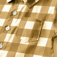 thumbnail image 4 of Cowsor Boy's Button Down Regular Fit Long Sleeve Plaid Casual Shirts, 4 of 7