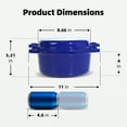 thumbnail image 5 of 5-Quart Enameled Cast Iron Double Dutch Oven with Lid & Dual Handles – 2-in-1 Cookware for Bread Baking, Braising, Stews, Roasting, Doubles as Casserole Dish & Stovetop Grill Pan, Blue, 5 of 8