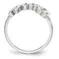 thumbnail image 2 of Solid 10K White Gold Casted Polish Name Ring Band Size 8, 2 of 4