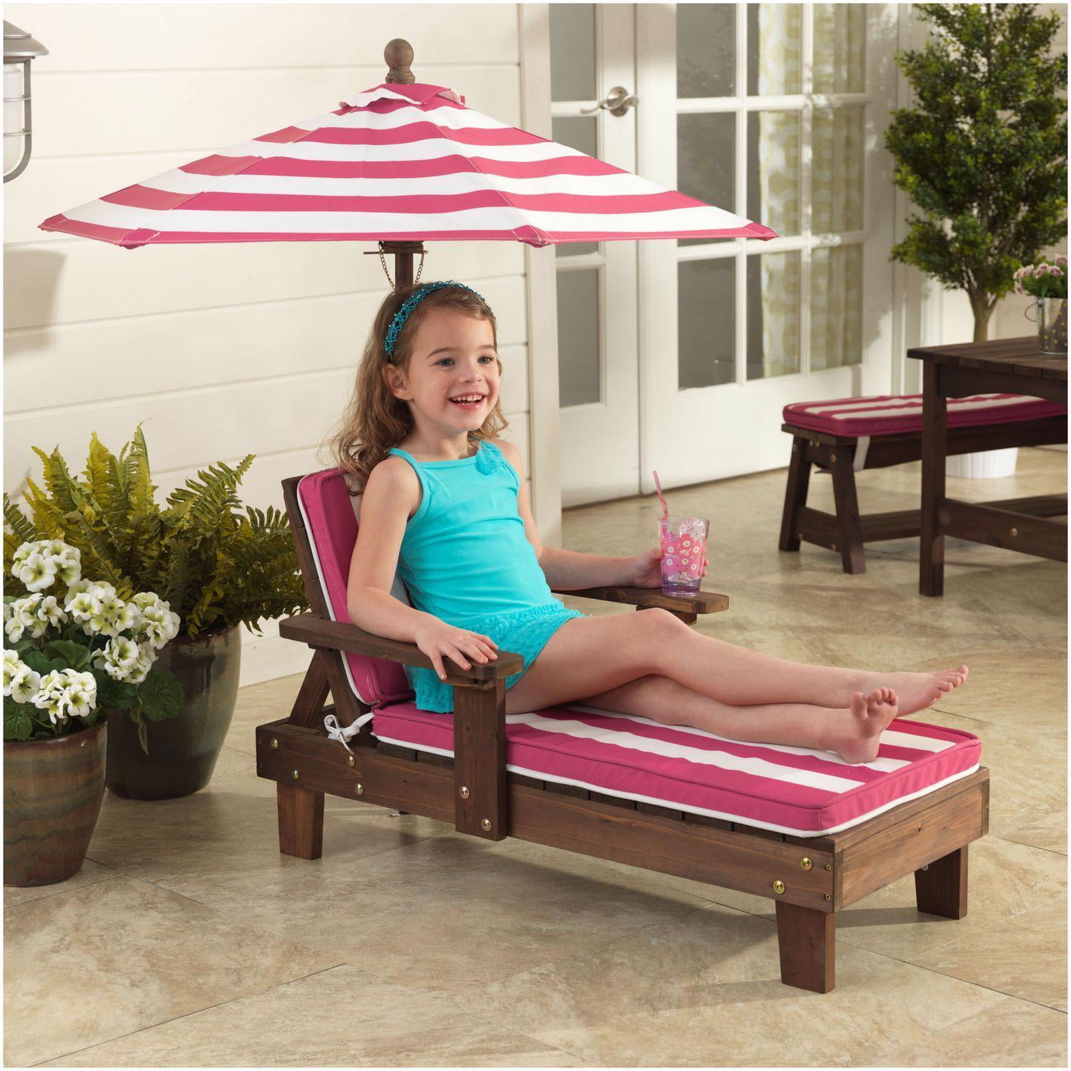 Kidkraft Outdoor Chaise Lounger Pink And