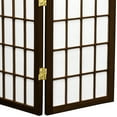 Oriental Furniture 2 Ft Tall Desktop Window Pane Shoji Screen, walnut
