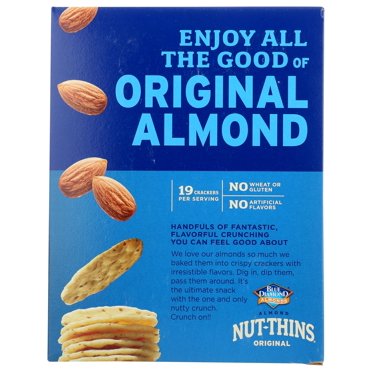 Blue Diamond Almond Nut Thins Cracker, Cheddar Cheese...