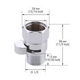 thumbnail image 2 of Water Flow Control Valve Brass Shut Off Valve Shower Head Valve Regulator For Showerhead And Handheld Shower Chrome, 2 of 5