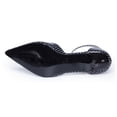 thumbnail image 2 of Ferwind Women's Kitten Heel T-Strap Sandals Polka-dot Assorted Colors Adult Polka-Dot Black  8, 2 of 7